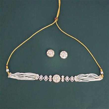 Kundan Choker Necklace Set With Carat Gold Plating