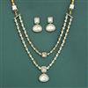 Kundan Classic Necklace Set With Carat Mehndi Plating