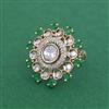 Kundan Adjustable Ring With Carat Gold Plating