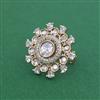 Kundan Adjustable Ring With Carat Gold Plating