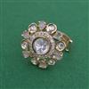 Kundan Adjustable Ring With Carat Gold Plating