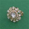 Kundan Adjustable Ring With Carat Gold Plating