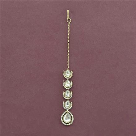 Kundan Classic Tikka With Carat Mehndi Plating