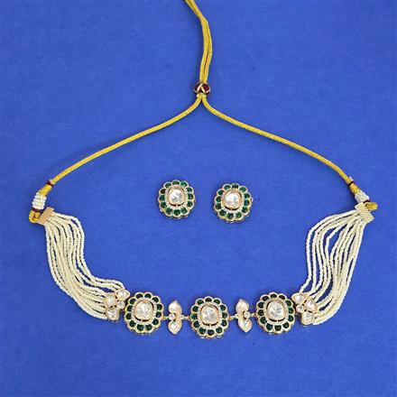 Kundan Choker Necklace With Carat Gold Plating