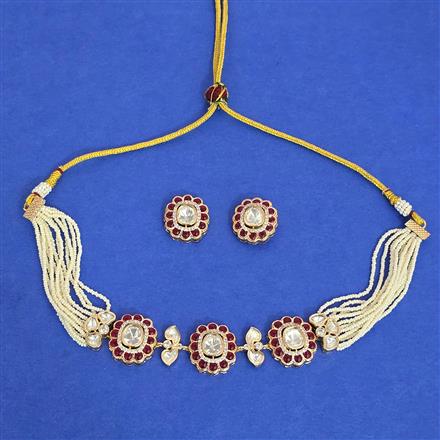 Kundan Choker Necklace With Carat Gold Plating