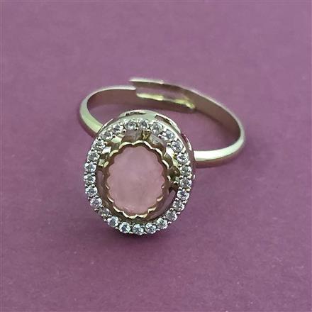 Kundan Adjustable Ring With Mehndi Plating