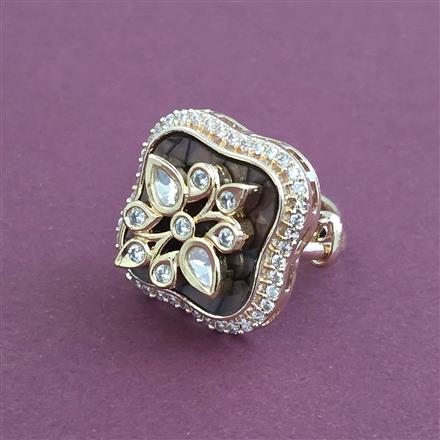 Kundan Adjustable Bracelet With Carat Gold Plating