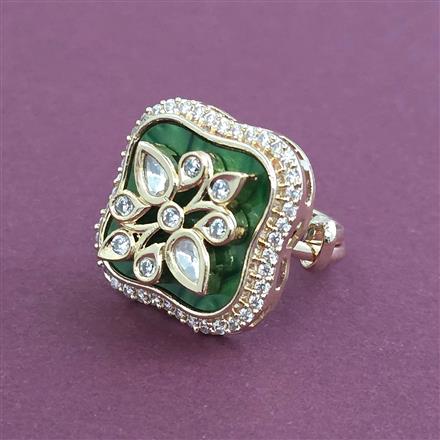 Kundan Adjustable Bracelet With Carat Gold Plating