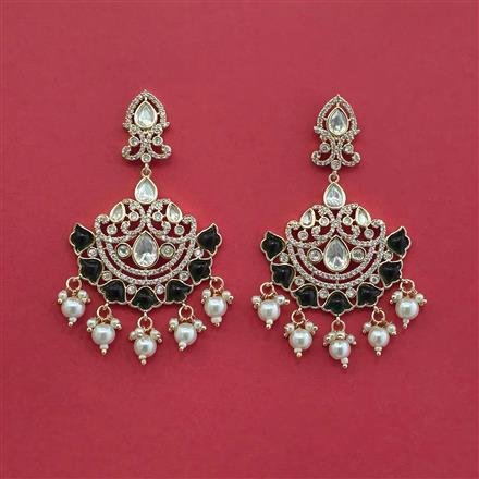 Kundan Moti Earring With Carat Plating
