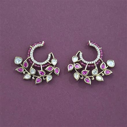 Kundan Classic Earring With Mehndi Plating