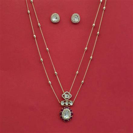 Kundan Classic Pendant Set With Carat Plating