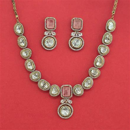 Kundan Classic Necklace With Mehndi Plating
