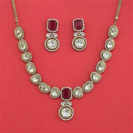 Kundan Classic Necklace With Mehndi Plating