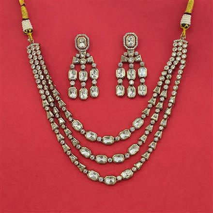 Kundan Classic Necklace With Carat Mehndi Plating