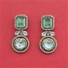 Kundan Classic Earring With Mehndi Plating