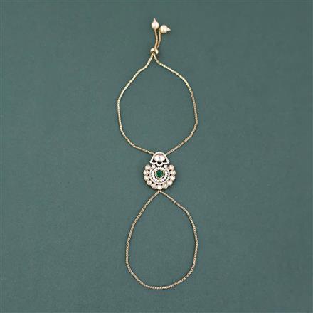 Kundan Classic Hath Pan With Mehndi Plating