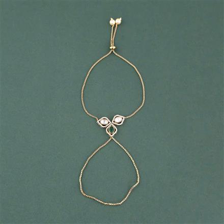 Kundan Classic Hath Pan With Mehndi Plating