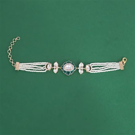 Kundan Adjustable Bracelet With Carat Plating