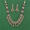 Kundan Choker Necklace Set With Mehndi Plating