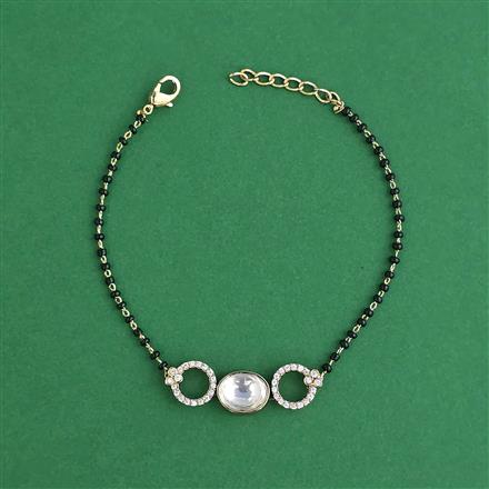 Kundan Adjustable Bracelet With Mehndi Plating