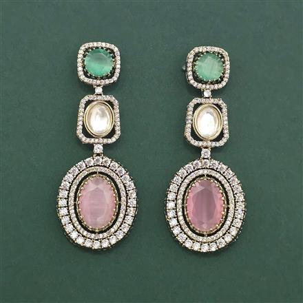 Kundan Classic Earring With Mehndi Plating