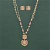 Kundan Moti Pendant Set With Carat Plating