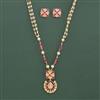 Kundan Moti Pendant Set With Carat Plating