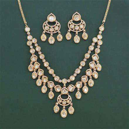 Kundan Classic Necklace With Carat Mehndi  Plating