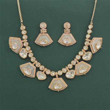 Kundan Classic Necklace With Carat Mehndi  Plating