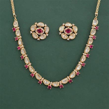 Kundan Delicate Necklace With Carat Plating