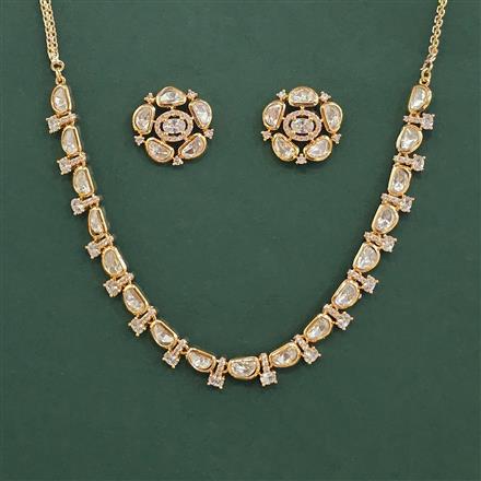 Kundan Delicate Necklace With Carat Plating