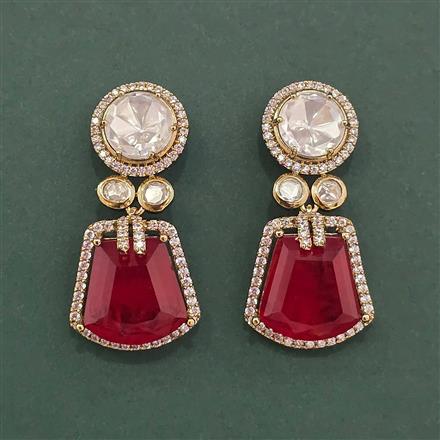 Kundan Classic Earring With Mehndi Plating