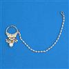 Kundan Moti Nose Ring With Carat Mehndi  Plating