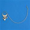 Kundan Moti Nose Ring With Carat Mehndi  Plating