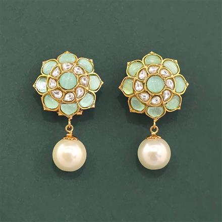 Kundan Moti Earring With Gold Plating