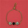 Kundan Adjustable Bracelet With Mehndi Plating