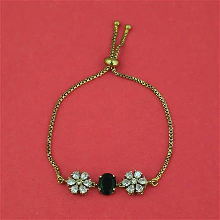 Kundan Adjustable Bracelet With Mehndi Plating