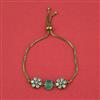 Kundan Adjustable Bracelet With Mehndi Plating