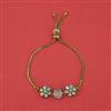 Kundan Adjustable Bracelet With Mehndi Plating