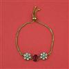 Kundan Adjustable Bracelet With Mehndi Plating