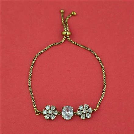 Kundan Adjustable Bracelet With Mehndi Plating