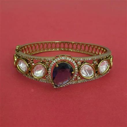 Kundan Openable Kada With Mehndi Plating