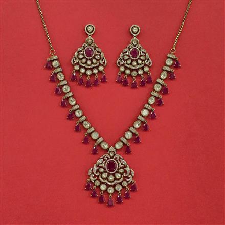 Kundan Classic Necklace With Mehndi Plating