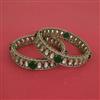 Kundan Openable Bangles With Mehndi Plating