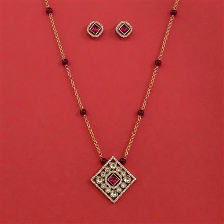 Kundan Classic Pendant Set With Carat Plating