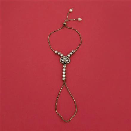 Kundan Classic Hath Pan With Mehndi Plating