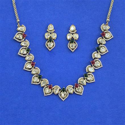 Kundan Classic Necklace With Mehndi Plating