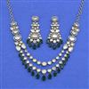 Kundan Classic Necklace Set With Mehndi Plating