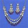 Kundan Classic Necklace Set With Mehndi Plating