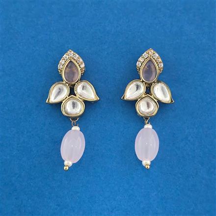 Kundan Classic Earring With Mehndi Plating
